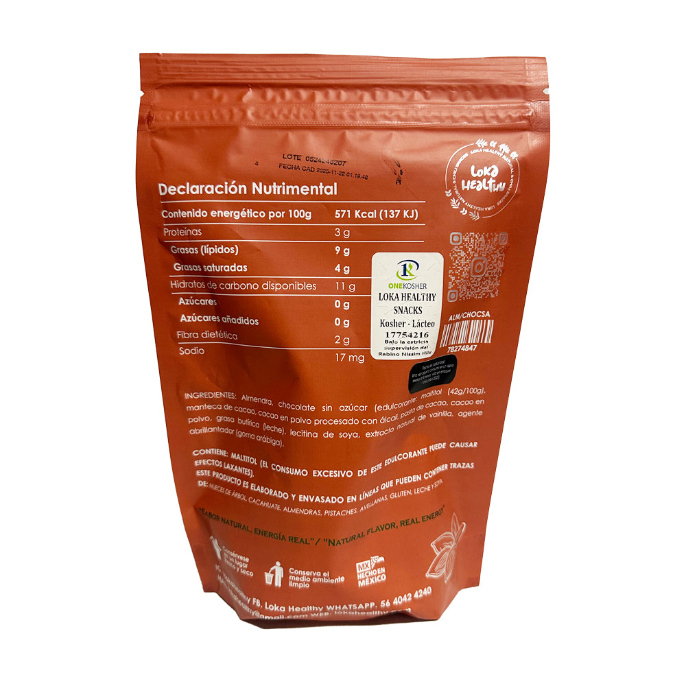 Loka healthy natural con chocolate sin azúcar 250 g