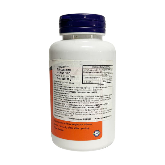 Now L-Tryptophan Powder en polvo sabor sin sabor 57 g