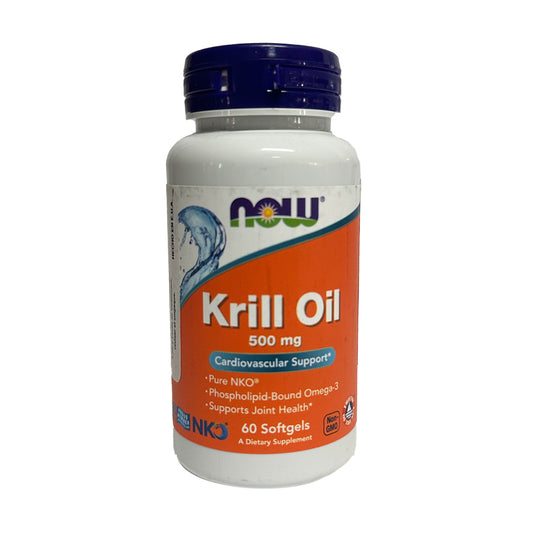 Now Aceite de Krill - 500 mg - 60 cápsulas blandas - Sin Sabor 50 mg
