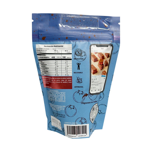 EATERZ mora azul cubierta de chocolate con leche sin azúcar 45 g