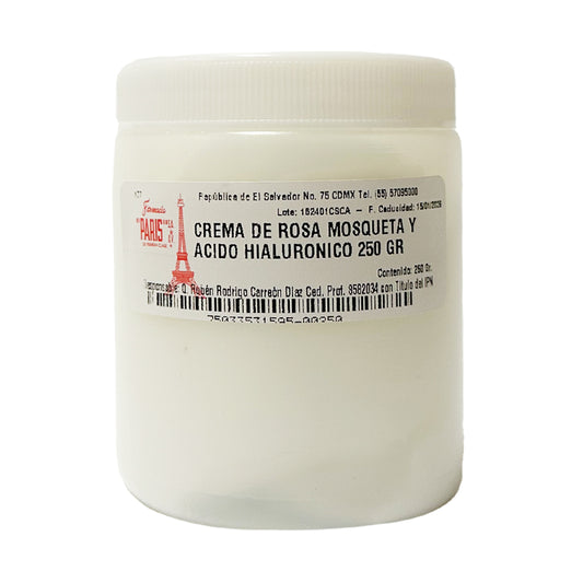 Crema de Rosa Mosqueta y Ácido Hialurónico 250 g