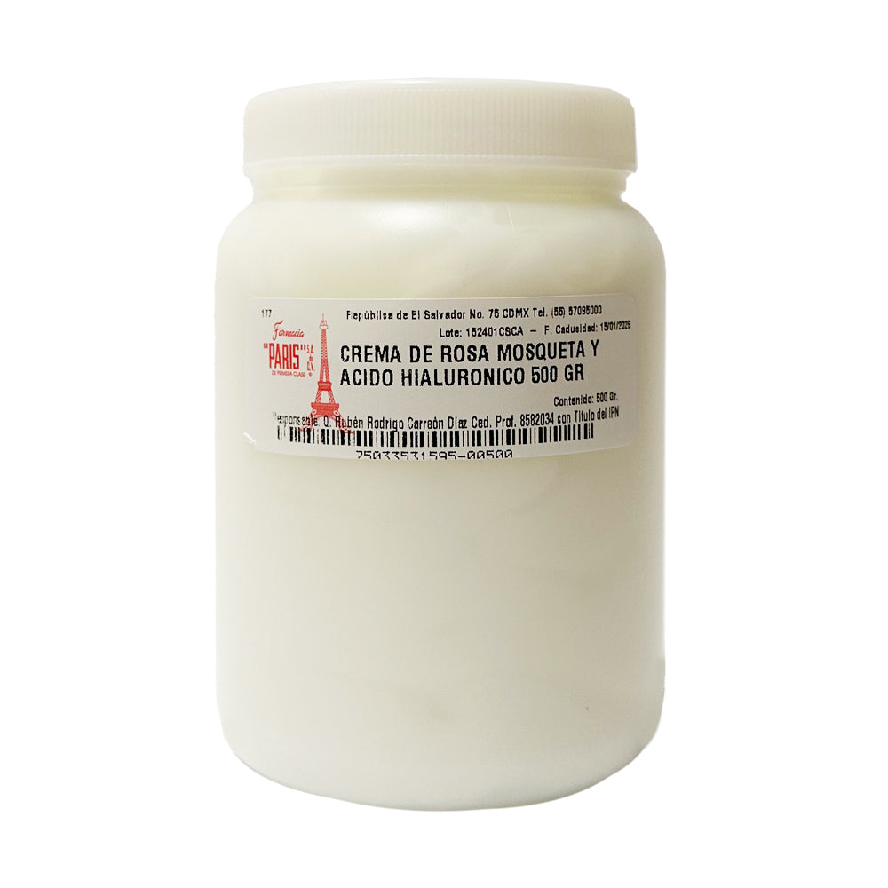 Crema de Rosa Mosqueta y Ácido Hialurónico 500 g