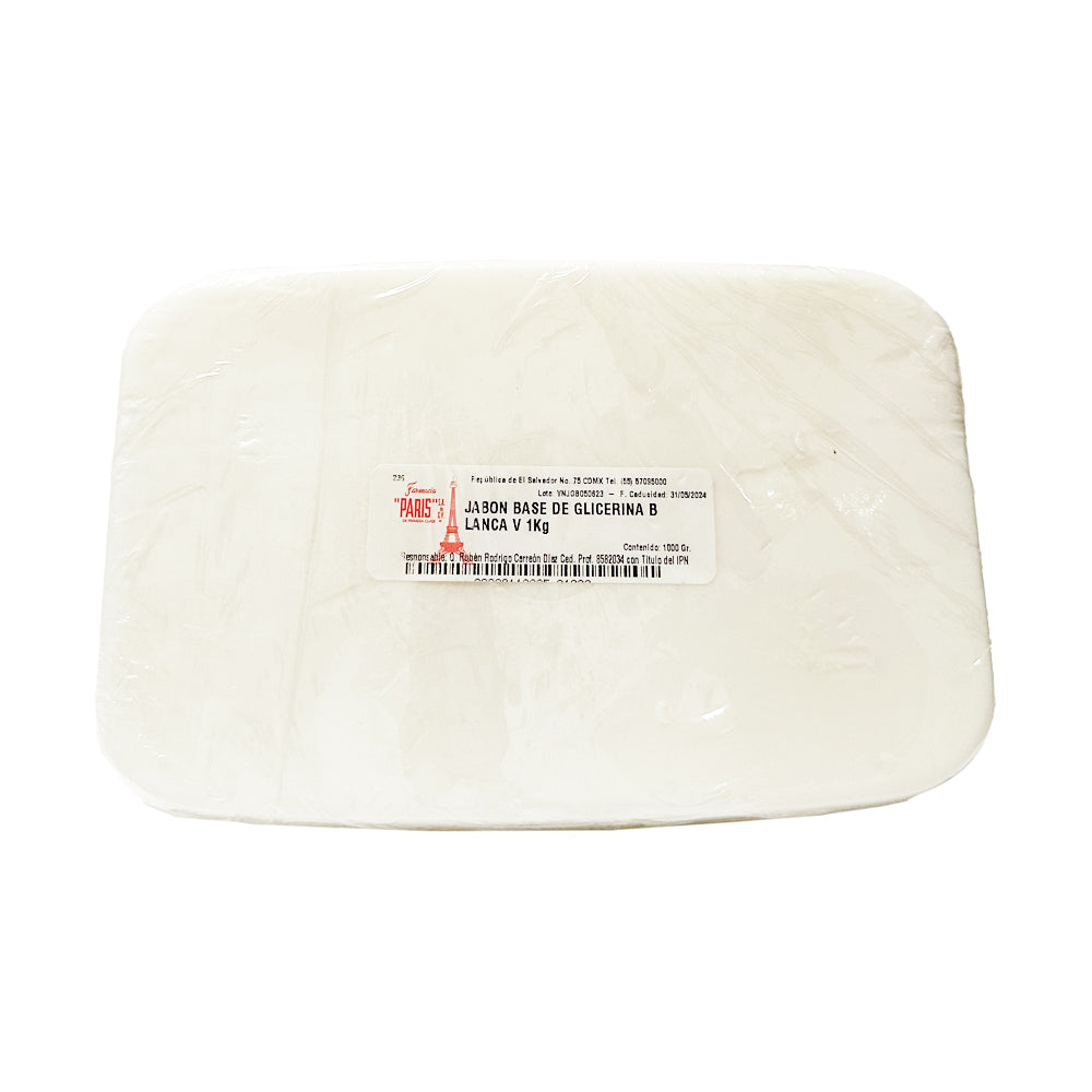 Jabón Base de Glicerina Blanca 1 kg