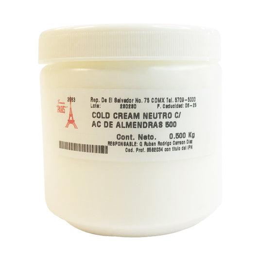 Cold Cream Neutro con Aceite de Almendras 500 g