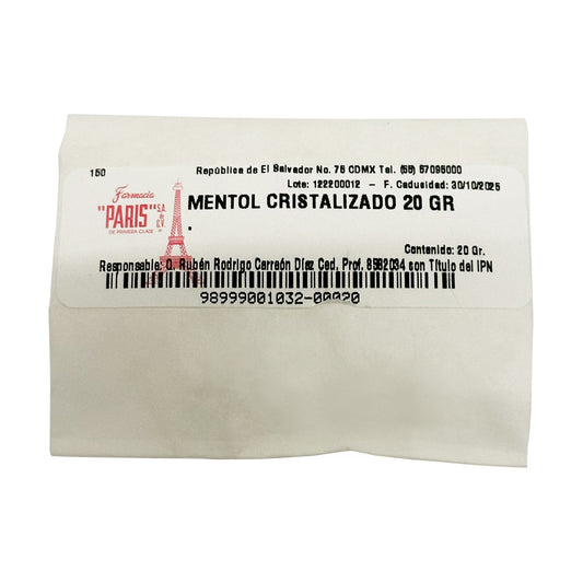 Mentol cristalizado 20 g