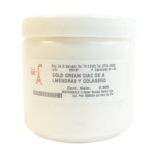 Cold Cream con aceite de Almendras y Colágeno 500 g